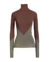 Philosophy Di Lorenzo Serafini Woman Turtleneck Chocolate Brown Size 8 Polyamide, Elastane In Brown