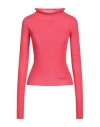 Philosophy Di Lorenzo Serafini Woman Turtleneck Coral Size 2 Virgin Wool, Cashmere In Red