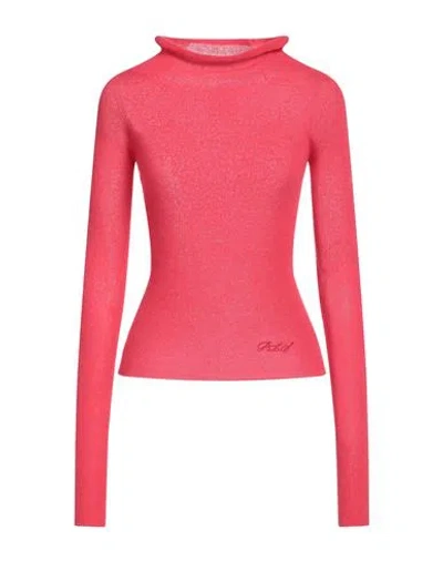 Philosophy Di Lorenzo Serafini Woman Turtleneck Coral Size 2 Virgin Wool, Cashmere In Red