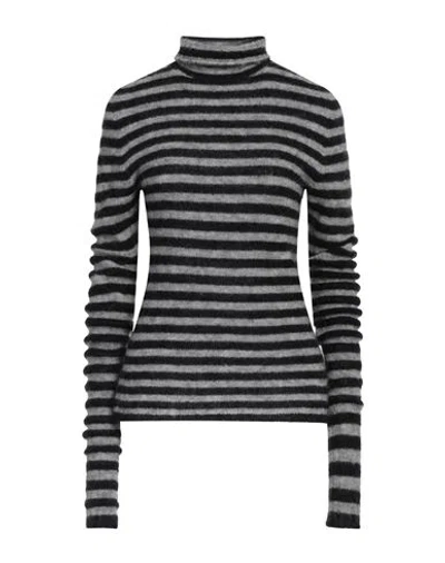 Philosophy Di Lorenzo Serafini Woman Turtleneck Grey Size 6 Mohair Wool, Wool, Polyamide, Elastane In Grey