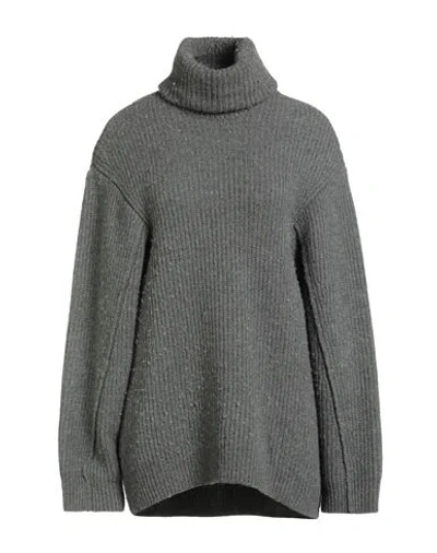 Philosophy Di Lorenzo Serafini Woman Turtleneck Lead Size 2 Virgin Wool In Gray