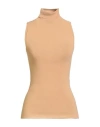 Philosophy Di Lorenzo Serafini Woman Turtleneck Sand Size 10 Polyamide, Elastane In Brown