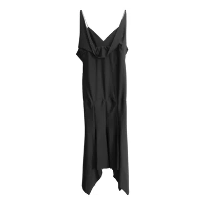 Pre-owned Philosophy Di Lorenzo Serafini Women's Black Draped Dress It42/uk10