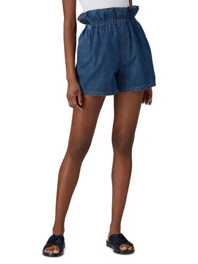 Philosophy Di Lorenzo Serafini Women's Denim Paper Bag Shorts In Blue