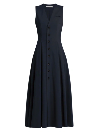 Philosophy Di Lorenzo Serafini Women's Tailored Tropical Wool Dress In Dark Blue