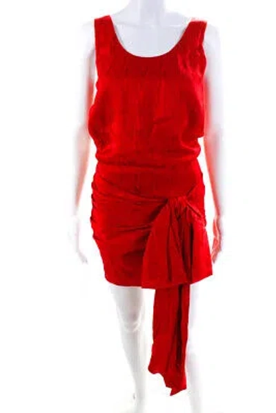 Pre-owned Philosophy Di Lorenzo Serafini Womens Tie Mini Dress - Red Size 36