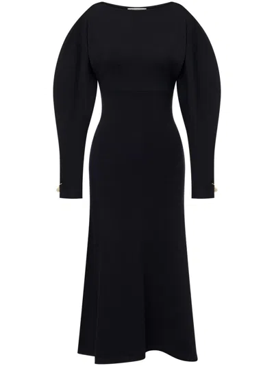 Philosophy Di Lorenzo Serafini Belted Midi Dress In Black  