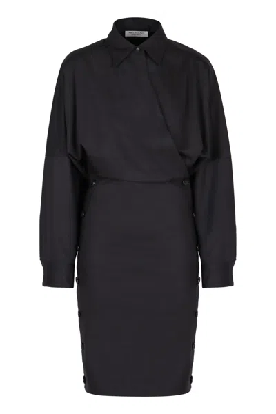 Philosophy Di Lorenzo Serafini Wool-blend Dress In Grey