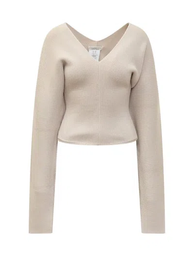 Philosophy Di Lorenzo Serafini V-neck Cropped Jumper In White