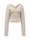 Philosophy Di Lorenzo Serafini V-neck Long-sleeved Jumper In White