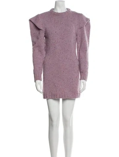 Pre-owned Philosophy Di Lorenzo Serafini Wool Mini Dress In Purple