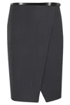 Philosophy Di Lorenzo Serafini Wrap-around Wool-blend Skirt