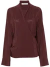 Philosophy Di Lorenzo Serafini Wrap Blouse In Red