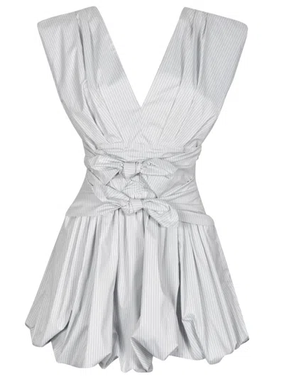 Philosophy Di Lorenzo Serafini Wrap High Waist Sleeveless Dress In Azure