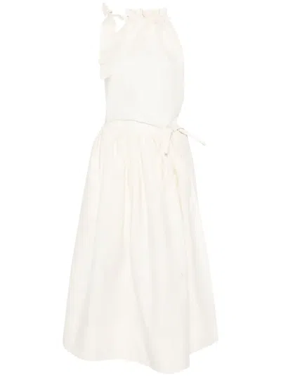 Philosophy Di Lorenzo Serafini Wrap Midi Dress In Cream