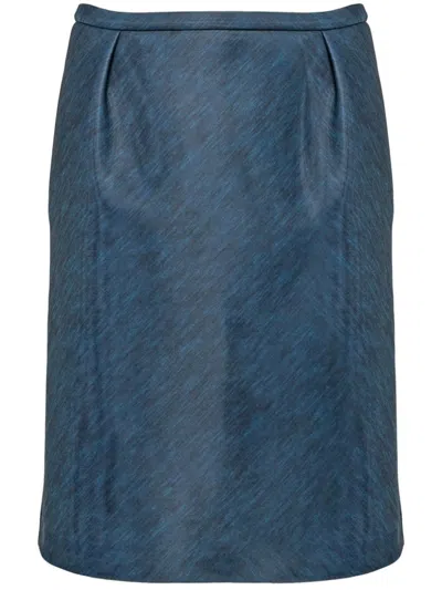 Philosophy Di Lorenzo Serafini Wrap Midi Skirt In Blue