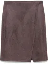Philosophy Di Lorenzo Serafini Wrap Mini Skirt In Brown