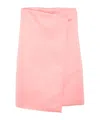 Philosophy Di Lorenzo Serafini Silk Blend Asymmetric Mini Skirt In Pink