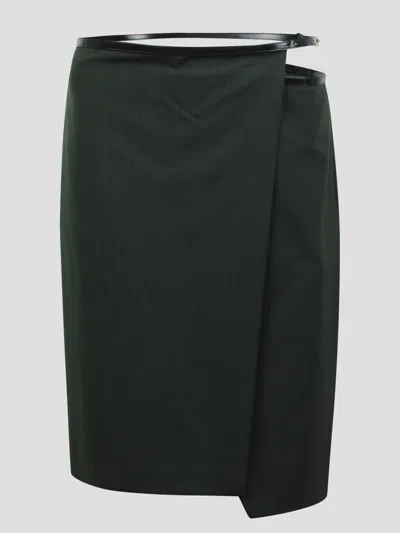 Philosophy Di Lorenzo Serafini Wrap Mini Skirt With Belt In Green