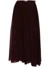 Philosophy Di Lorenzo Serafini Pleated Midi Skirt In Red