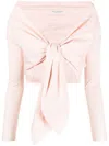 Philosophy Di Lorenzo Serafini Wraparound-style Crop Top In Pink