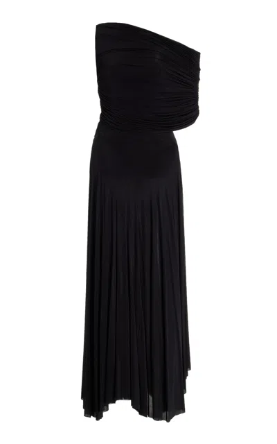 Philosophy Di Lorenzo Serafini Wrapped Light Jersey Maxi Dress In Black