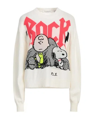 Philosophy Di Lorenzo Serafini X Peanuts Woman Sweater Off White Size 8 Virgin Wool, Cashmere