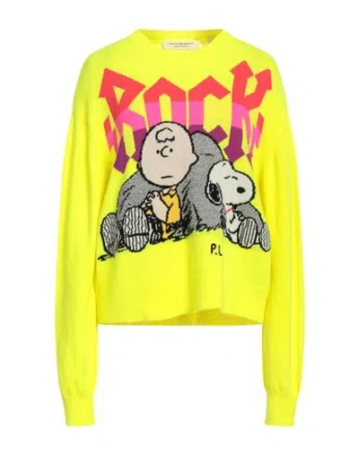 Philosophy Di Lorenzo Serafini X Peanuts Woman Sweater Yellow Size 4 Virgin Wool, Cashmere