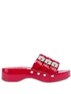 Philosophy Di Lorenzo Serafini X Scholl Patent Leather Sandal In Red