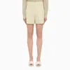 PHILOSOPHY DI LORENZO SERAFINI YELLOW LINEN-BLEND SHORT