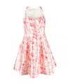PHILOSOPHY DI LORENZO SERAFINI ZIPPER FLORAL DRESS