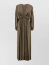 Philosophy Draped Waistband V-neck Sleeves Dress