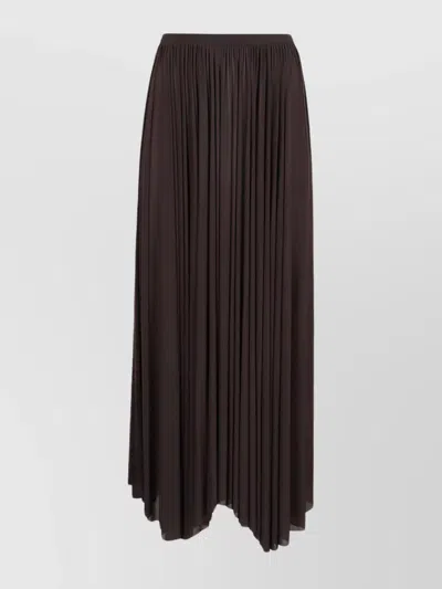 Philosophy Elasticated Waistband Flowy Pleated Skirt In Brown