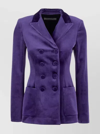 Philosophy Embellished Buttons Velvet Blazer In Gray