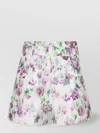 PHILOSOPHY FLORAL PRINT TROUSERS WITH SIDE AND BACK POCKETS