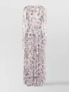 PHILOSOPHY FLORAL TIERED MAXI DRESS WITH SHEER SLEEVES