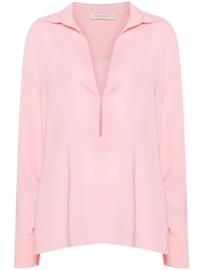 Philosophy Oversized Shirt Look 43 In Pink & Purple