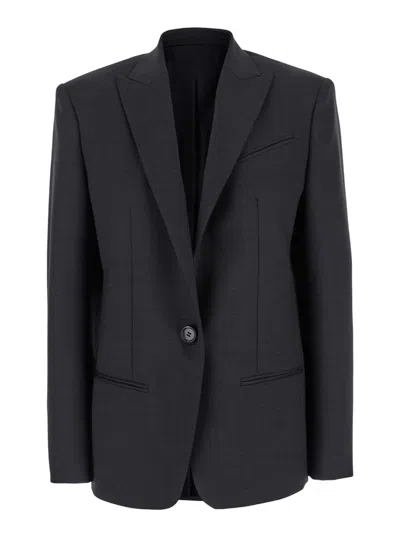 Philosophy Grey Single Breasted Blazer