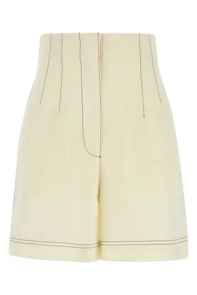 PHILOSOPHY DI LORENZO SERAFINI IVORY POLYESTER BLEND SHORTS