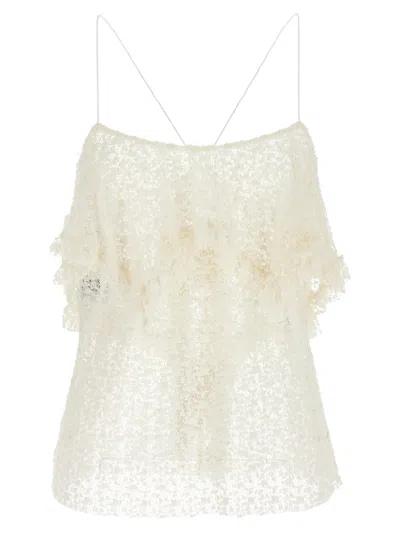 Philosophy Lace Top Tops White