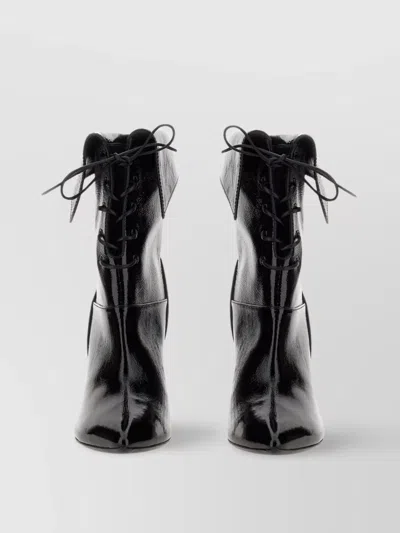 Philosophy Lace-up Pointed Toe Boot With Glossy Finish