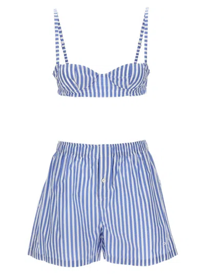 Philosophy Light Blue Bra Short Set