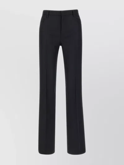 Philosophy Low Waist Slim Fit Trousers With Front Crease In Black