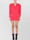Philosophy Di Lorenzo Serafini Structured V-neck Mini Dress In Pink