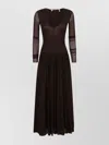 Philosophy Di Lorenzo Serafini Neckline Carousel Dress Ruffled Midi