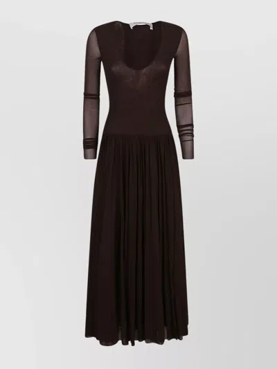 Philosophy Neckline Carousel Dress Ruffled Midi