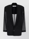 PHILOSOPHY OVERSIZE BLAZER WITH CONTRAST LAPEL AND MESH SLEEVES