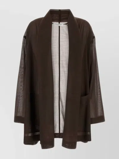 Philosophy Oversize Kimono In Wool Blend In Brown