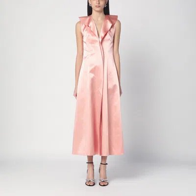 Philosophy Pink Midi Dress In Duchess Fabric
