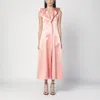 Philosophy Di Lorenzo Serafini Pink Midi Dress In Duchess Fabric